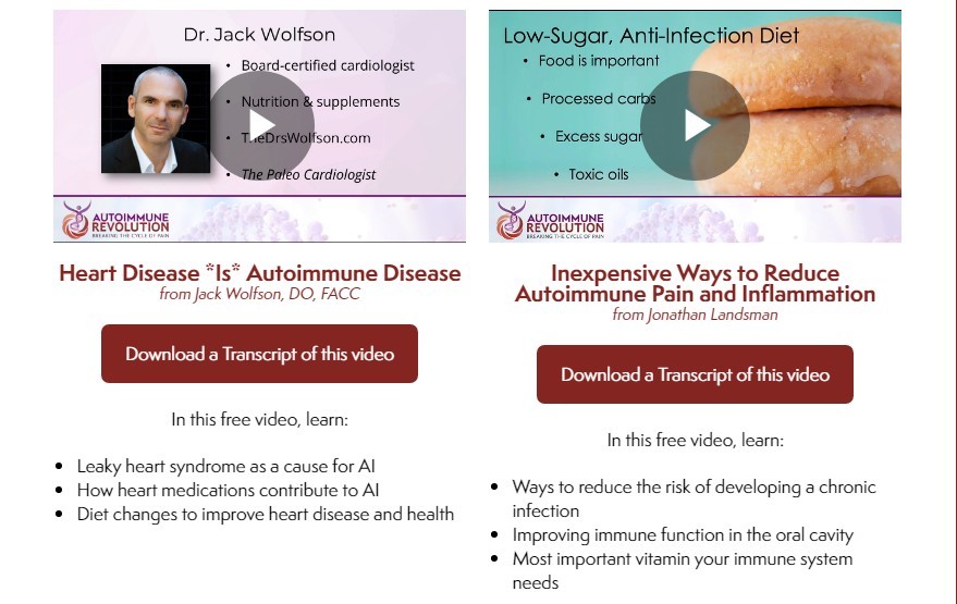 autoimmune summit free transcripts